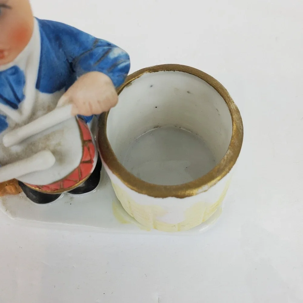 Vintage 1978 Jasco Christmas Luvkins Drummer Boy w/ Bunny Candle Holder